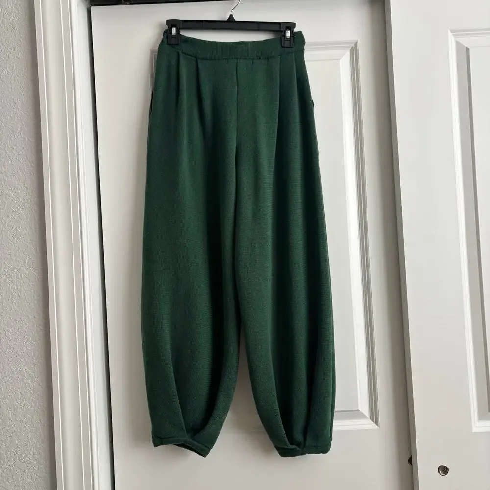 Free People Freya Emerald Spell Knit Linen Sweater Jogger Pant Size SP - Picture 3 of 15
